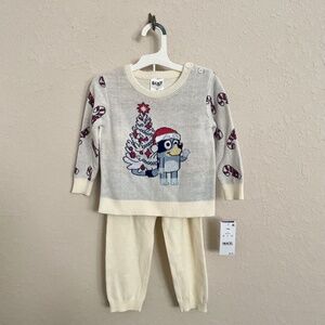 Bluey Christmas Holiday 2 Piece Sweater Set Size 18M New With Tags